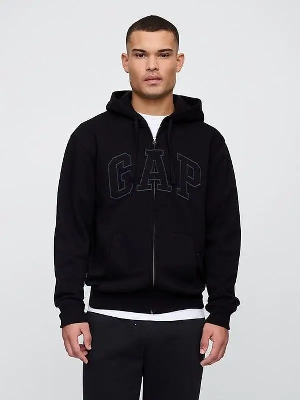 Relaxed Gap Logo Zip Hoodie
