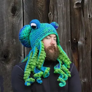 Hat Tricky And Funny Octopus Crochet Woolen Hat