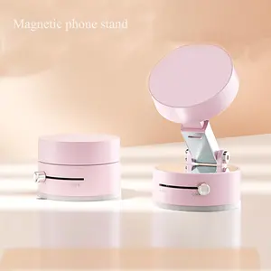 Magnetic Phone Holder Suction Cup Dual-Sided Magnetic Car Mount for Mirrors Smooth Surfaces Home Office Use Universal Smartphone Holder Secure Holder Smartphone