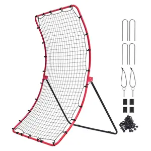 VEVOR Baseball And Softball Rebounder Net,  4 x 5.5 ft PitchBack Baseball Pitching Nest, Pitch Return Trainer Rebound Net with Pitching Target, All Angle Fielding Rebound Net for Grounders Pop Flies