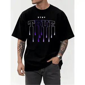 Women's Round Neck Short-Sleeve Cotton Casual T-Shirt - Purple Graphic Streetwear Relaxed Everyday Tee, Shortsleeve