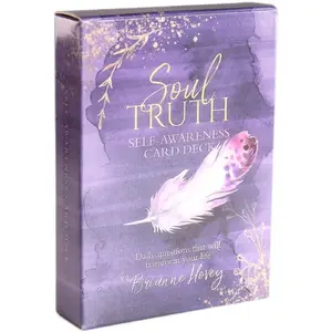 New Soul Truth Self-Awareness Card Deck, English Oracle Cards, Spiritual Guidance Tool, Card Games, Ideal for Meditation & Reflection