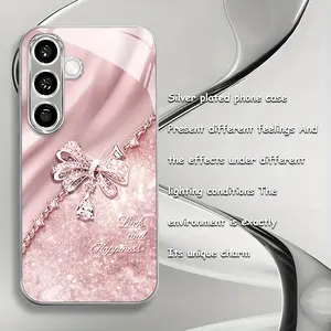 High-end fashion trend gradual change Diamond pendant phone case for Samsung Galaxy S25 24 23 22 21 20Plus A05 06 14 15 16 24 25 26 34 35 36 54 55 56 trendy protective cover