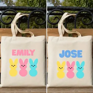Personalized Easter Tote Bag – Custom Name bag