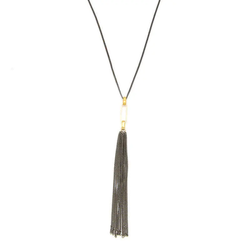 LORAINE TASSEL PENDANT NECKLACE