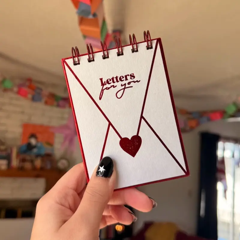 “Letters for You”  Mini Scrapbook Album – Gift Journal (Includes Random Sticker Sheet)