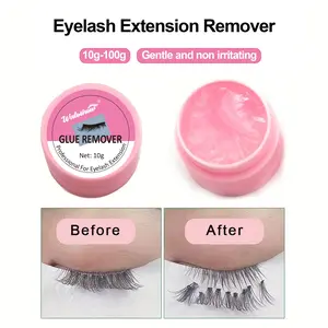 Professional Eyelash Extension Remover Glue, 10g, Hypoallergenic Makeup Remover, Quick Gentle Makeup Removal, No Fragrance, Suitable for All Skin Types, Non-Irritating