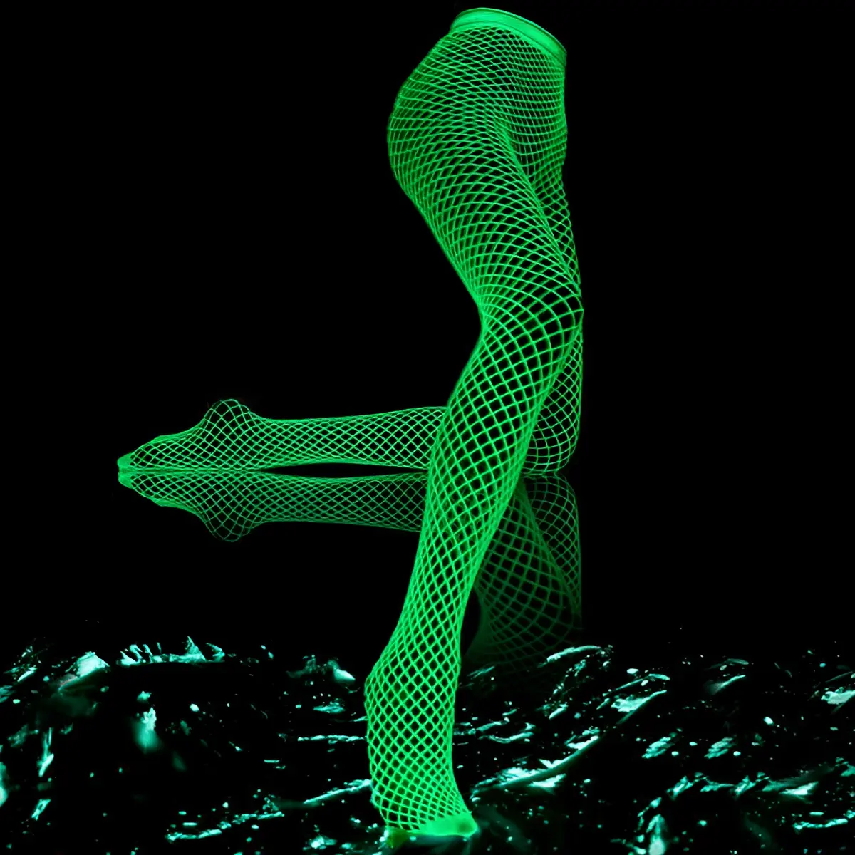 Glow in the dark fishnets