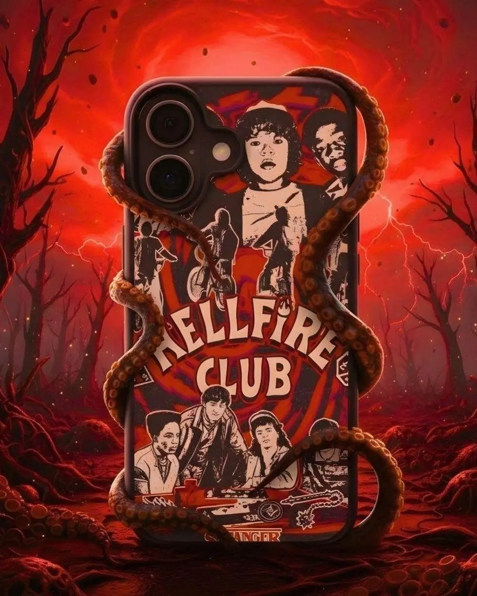Hellfire Club Stranger Things Phone Case for iPhone 16, 15, 14, 13 Pro Max, XR, XS, 8 Plus