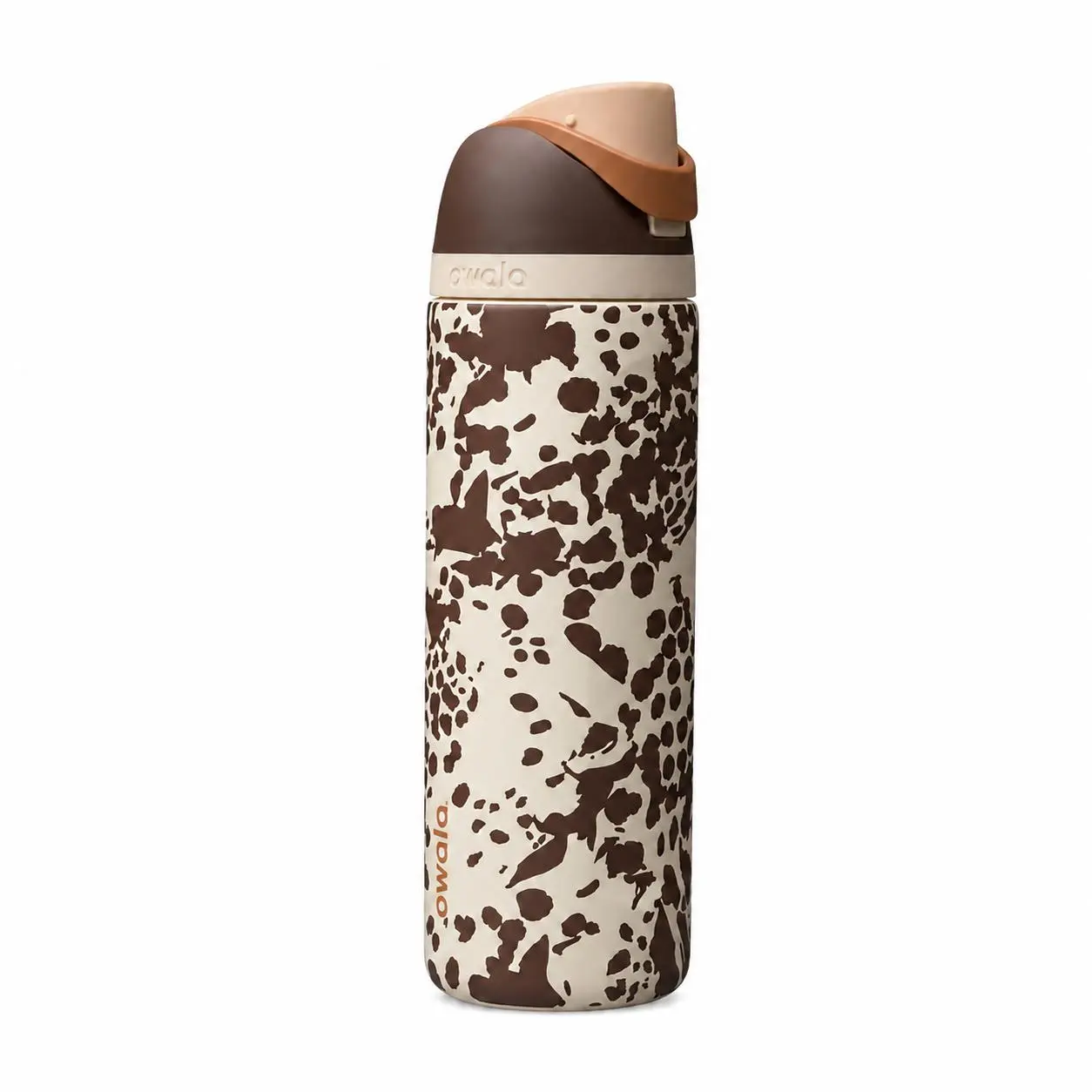 Cow Print Stainless Steel Insulated Water Bottle 32oz Leakproof Flip Straw Sports Bottle Double Wall Vacuum Thermal Flask Reusable BPA Free Travel Water Bottle for Gym Hiking School Office Hot and Cold Drinks