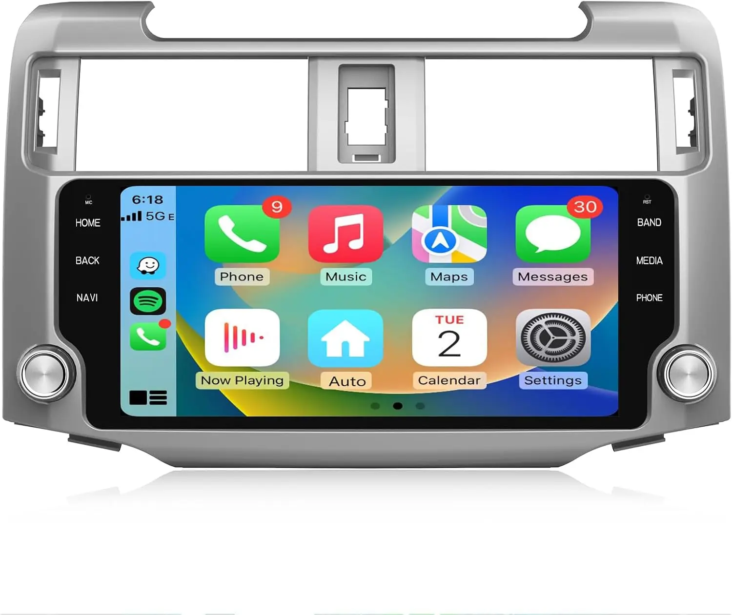 8Core 10.33 Inch 4+64G Car Radio for Toyota 4Runner 2010-2019 for JBL,Wireless CarPlay Android Auto,Android 13 IPS Screen Radio GPS 48-EQ BT DSP SWC Mic Backup Camera,Silver