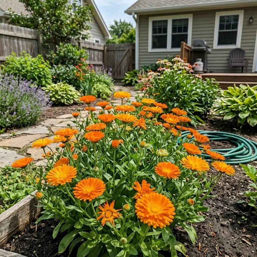 50 Non-GMO Heirloom Orange Calendula Flower Seeds - Excellent Quality Heirloom Seeds for Outdoor Patio Decor, Long-Lasting Display, Nature Inspired Beauty, 50 Seeds