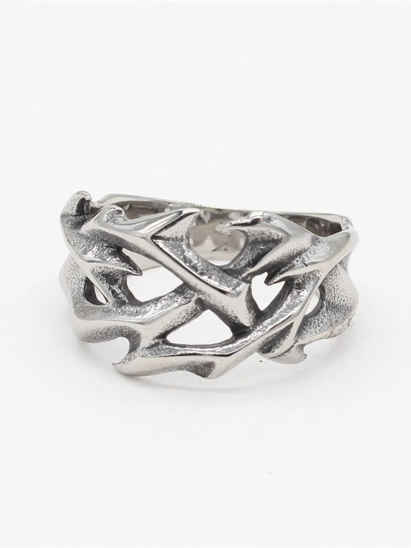 Fashion Hollow Out Design Stainless Steel Ring, Elegant Casual Ring, Party Accessories for Both Men & Women, Casual Jewelry for Party, Daily Clothing Decor, Trendy All-match & Exquisite Jewelry for Birthday Gift, Trendy Jewellery Accessories