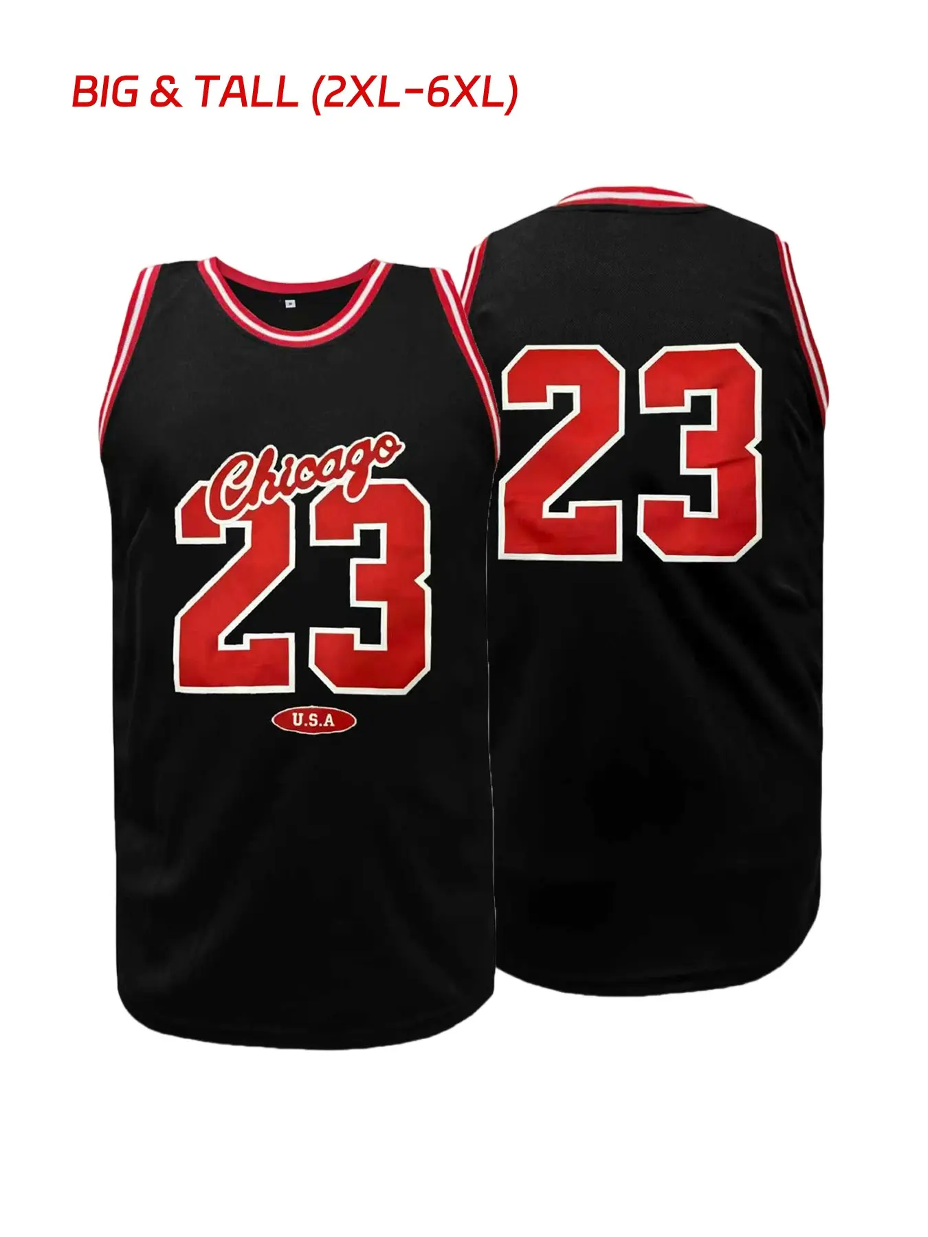 Chicago 23 Basketball Training Jersey, Plus Size 2XL-6XL, Breathable Mesh, USA Style, Casual Sports Top, Sporty Sports Top for Men Women, Breathable Workout Top, Breathable Athletic Top, Workout Clothes