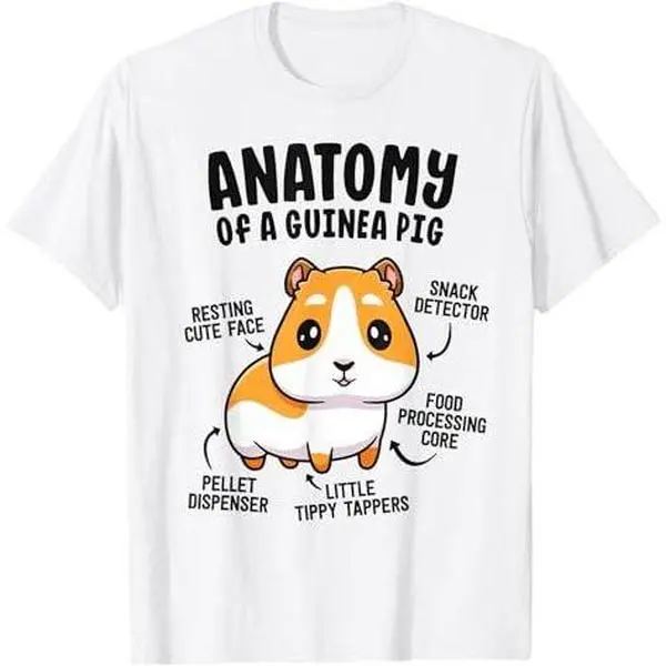 Anatomy Of A Guinea Pig Shirts For Women Kids Furry Potato T-Shirt