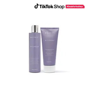 MONAT IR Clinical Thickening Shampoo & Conditioner Duo – Fuller, Thicker-Looking Hair Set Scalp Care Set Mint Scent Nourishing Plant Rosemary