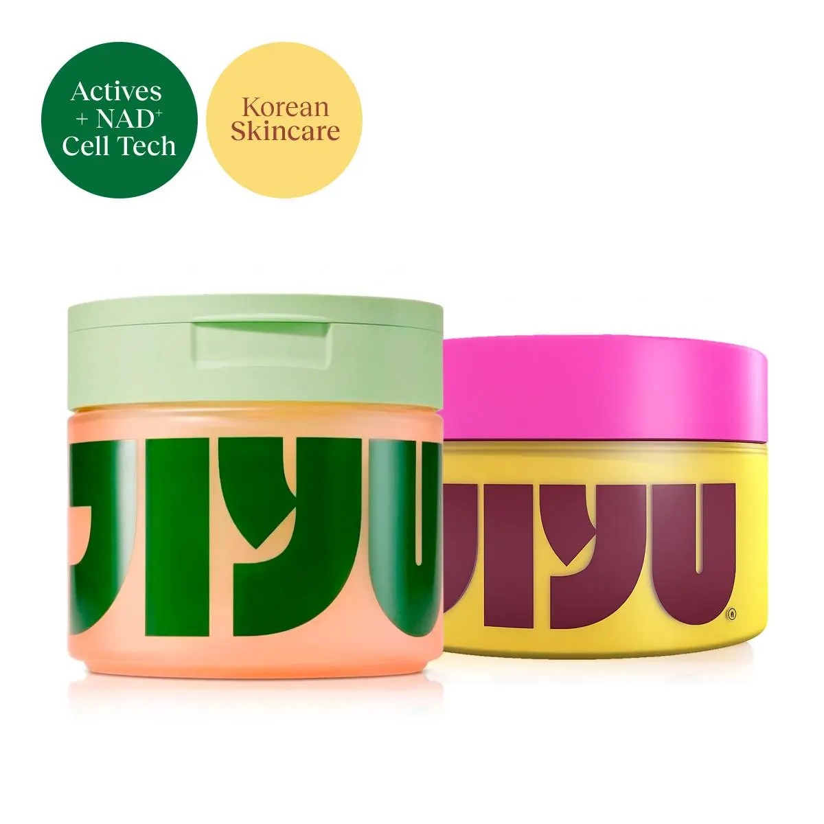 JIYU Glow Up Bundle - Toner Pads & NAD+ Moisturizer, Korean Skincare, NAD+, Anti Aging, Firming, Deep Hydration, Fade Dark Spots, Wrinkles, Brighten, Firm, Boost Elasticty