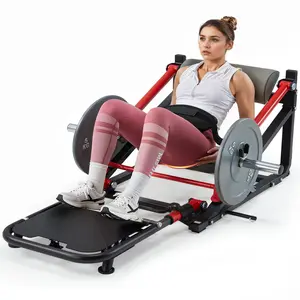 YODOLLA Hip Thrust Machine with Adjustable Footboard, 800LBS Plate-Loaded Glute Bridge Machine with Weight Holder, Heavy Duty Home Gym Butt