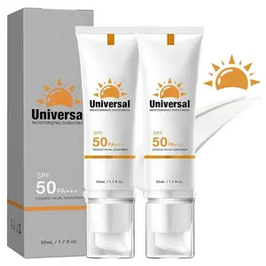 Sunscreen to Prevent Sunburn and Tanning, Universal Tinted Face Moisturizer Sunscreen, SPF 50 PA+++, Water Resistant and Non-Greasy, For All Skin Types Facial Skincare