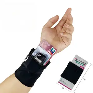 1pcs Unisex Zippered Wristband Pouch Runner’s Wrist Pocket Reversible Wrist Wallet,Hidden Pocket Wristband – Mini Wrist Wallet for Keys, Cash & Cards | Sweatproof Fitness Scrunchie