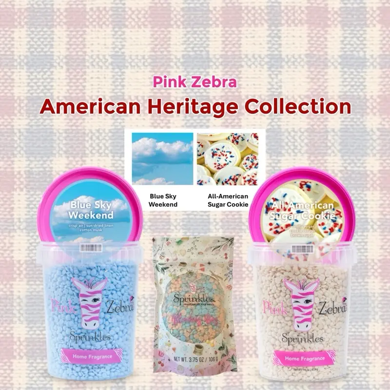 Pink Zebra Sprinkles - American Heritage Collection - Non-Toxic Wax Melts  for Home Decor Fragrance Candles