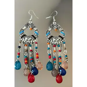Multi-Color Beads Fashion Earrings