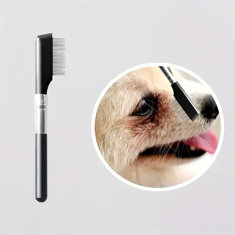 Pet Eye Care Brush - Gentle Tear Removal with Hair Combing Device for Dogs and Cats, Designed for Use with Both Hands, Grooming Products