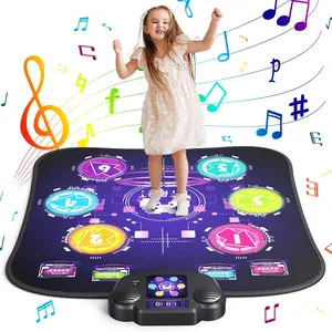Merach Dance Mat Bluetooth Electronic Dance Pad with Light-up 6-Button 8-Button Built-in Music Dance Game Toy Gift for Kids Girls Boys 3-12 Years Old