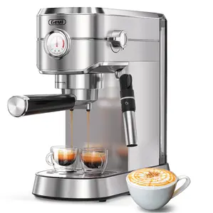 【Springtok】Gevi 20-Bar Espresso Machine with Automatic Milk Frother | Professional & Compact Coffee Maker for Cappuccino & Latte | Perfect Gift for Coffee Lovers