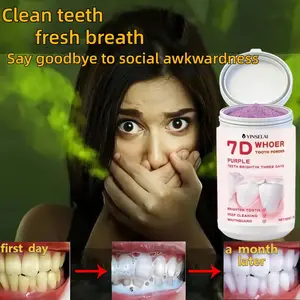 Teeth Cleaning Powder 50g, 24hr Freshness, Reduces Bad Breath, Professional Teeth & Gaps Clean, Removes Stains, Mint Flavor, Travel Size