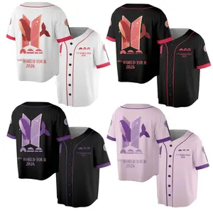 Bangtan Whalien Baseball Jersey Kpop Concert Merch Outfit Army Inspired Colors We Are Back Kpop World Tour 2026
