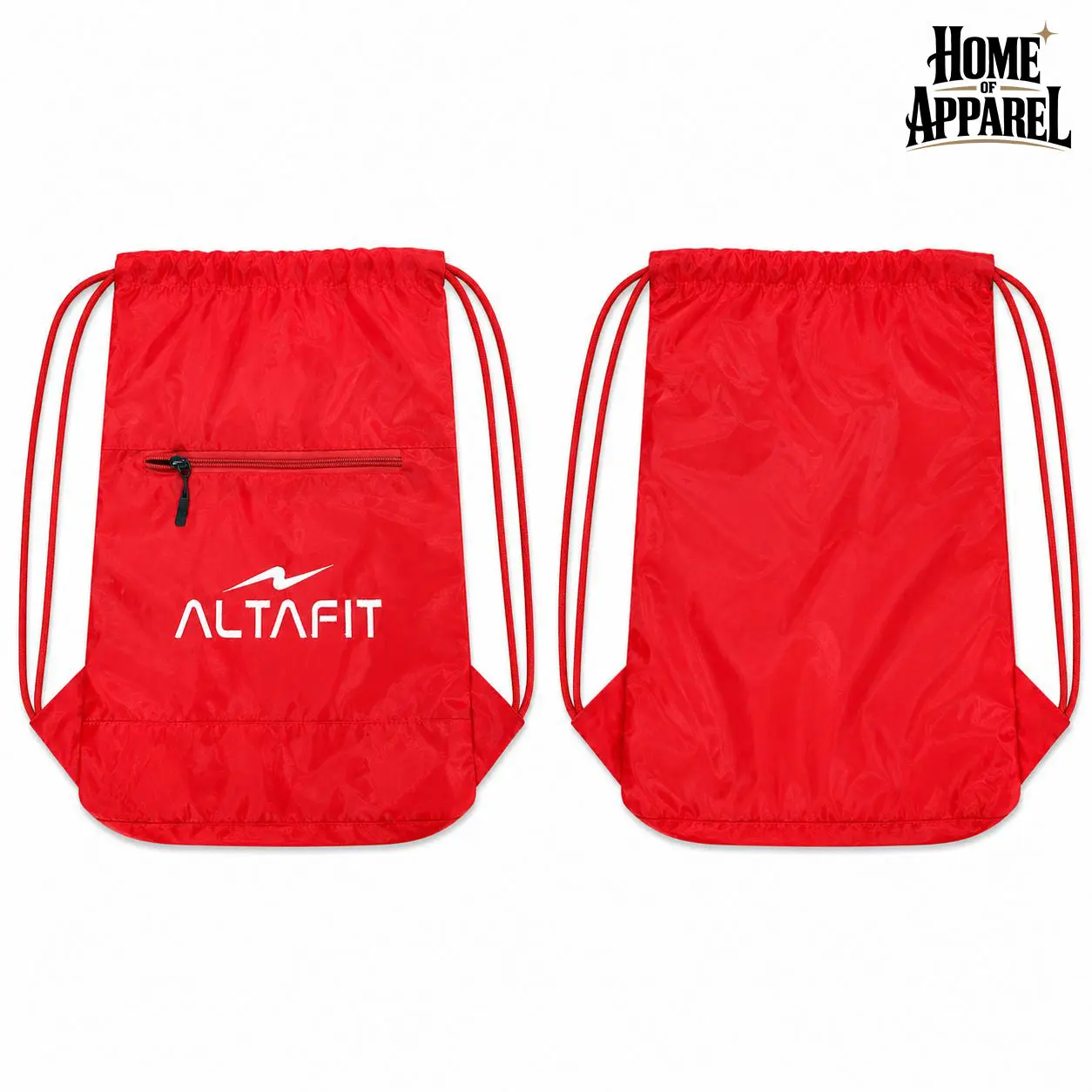 Female 210D Nylon Drawstring Backpack - Adjustable Drawstring, Water Repellent, Zippered Pocket, Durable, Lightweight, Compact, Portable Multifunctional Sports Bag for Outdoor Sports, Gym, Travel