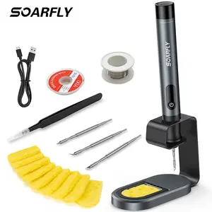 SOARFLY Cordless Soldering Iron Kit – 7s Fast Heat, 3 Tips, Auto Sleep, DC/AC Power, Portable & Rechargeable SOARFLY Cordless Soldering Iron Kit – 7s Fast Heat, 3 Tips, Auto Sleep, DC/AC Power, Portable & Rechargeable