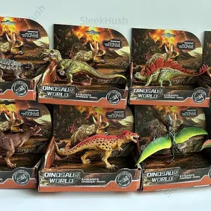 12PCS Static Solid Dinosaur Model Set, 1 Random Design (Out of 12) Including Realistic T-Rex & Torosaurus Action Figures, Educational Kids' Dinosaur Toys, Fun Stocking Stuffers,summervibes