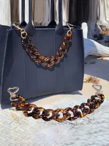 Amber Leopard Print Bag Chain Accessory, Stylish Wallet Strap Charm, Fashionable Handbag Decoration, Perfect for Bags & Purses, Purse Accessories, Elegant Chain Strap