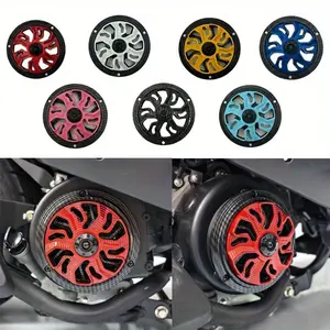 Modified Motorcycle Engine Guard Plate, Cooling Fan Cover, Diffuser Air Guide Cooling Housing for Sprint, Primavera S150, UHR150, BWT G150, Yamaha Jog 125I Engine Heat Dissipation Protection Upgrade Parts