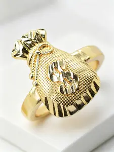 Fashion Hip-Hop Dollar Sign Geometric Design Ring, Statement Chunky Ring, Unisex Daily Wear Jewelry, Perfect Gift for Party/mother's Day/valentine's Day/birthday