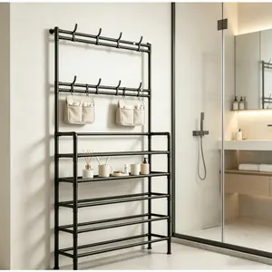 Multi-Layer Shoe & Hat Rack – Floor-Standing Organizer Shelf for Shoes, Hats, bathroom, Bedroom ,Entryway & Home Storage