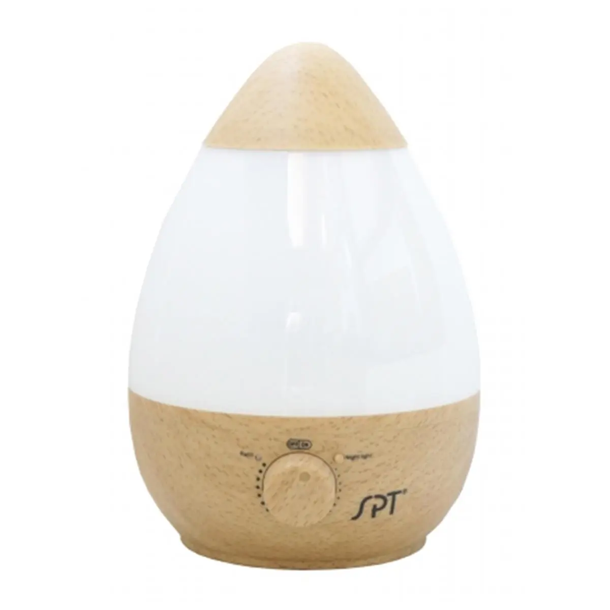 212 MAIN Cool Mist Ultrasonic Humidifier - Faux Wood Grain, 2.3L, 120V/60Hz, 30W/0.43A, 7.52x7.52x10.5in, Aromatherapy Diffuser, Night Light, Silent, Stepless Mist Control Dial, Designed for Rooms Up to 450 Sq. Ft., Year-Round Relief