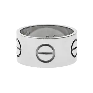 Pre-owned Cartier Wide Love Ring Size 61