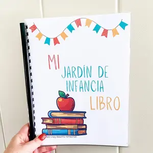 Spanish kindergarten learning activity book