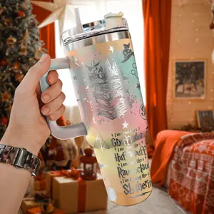H Potter 20oz - 40oz Tumbler Stainless Steel, Double Wall Insulated, With Handle – Magic Wizard Series Design, Perfect Gift for Fans