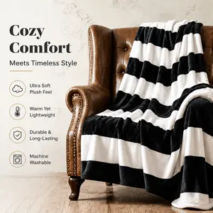 Premium flannel fleece blanket, ultra-soft and comfortable microfiber lightweight blanket (for sofas/beds), pill-resistant, cool and soft, suitable for all seasons, a perfect gift for men and women.