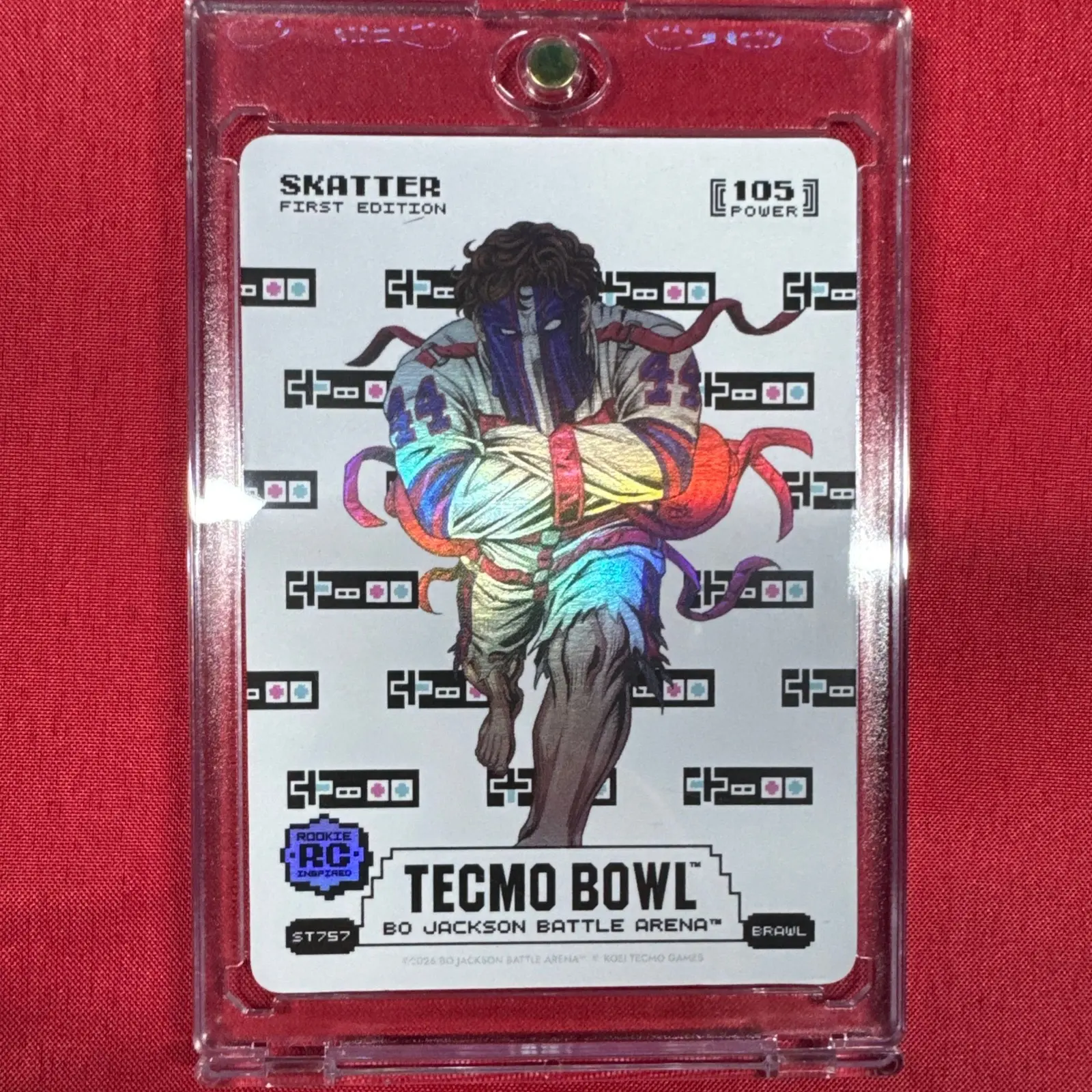 2026 Bo Jackson Battle Arena - "Skatter" Cam Skattebo - *Brawl Battlefoil* Sore Thumb Variant - 1st Edition - Tecmo Bowl Card