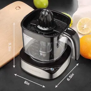 Electric Citrus Juicer 1.2L Large Volume, Orange Juicer with Powerful Motor and LED Working Lamp, Electric Lemon Squeezer for Orange Lemon Lime Grapefruit, Black