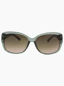 Rectangle Sunglasses, Crystal Green Tortoise Shell