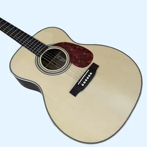 Natural Finish 6 String Folk Acoustic Guitar Star Inlay Fretboard