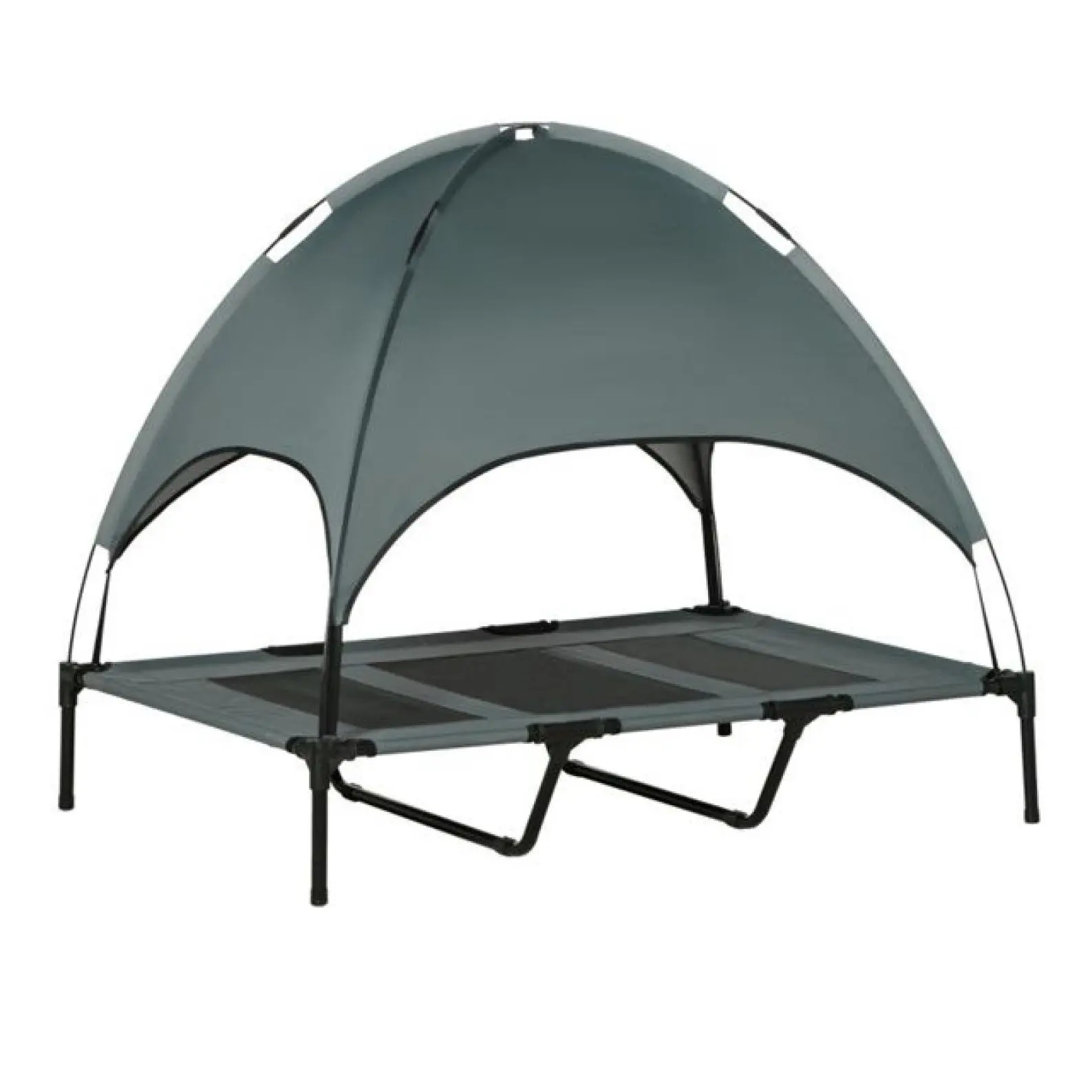Portable Camping Cot - Lightweight Folding Cot Bed with Canopy - Heavy Duty Steel Frame - Outdoor Travel Sleeping Cot for Adults & Kids as picture