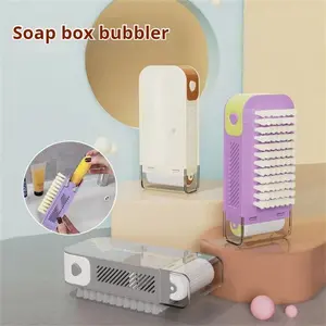 3-in-1 Hollow Multifunctional Home Goods Soap Saver Box - Portable Home Use Bathroom Foaming Dispenser with Scrubbing, Draining Functions for Bathroom Cleaning