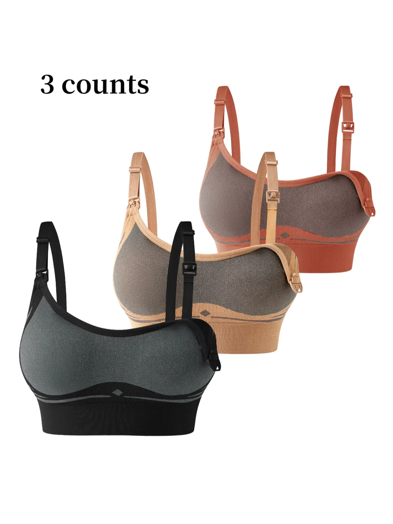 Women's Seamless Nursing Bra, Breastfeeding Bras, Adjustable Straps, Removable Pads, Perfect for Breastfeeding & Maternity Wear, Comfortable Design, Pregnancy Maternity Bra